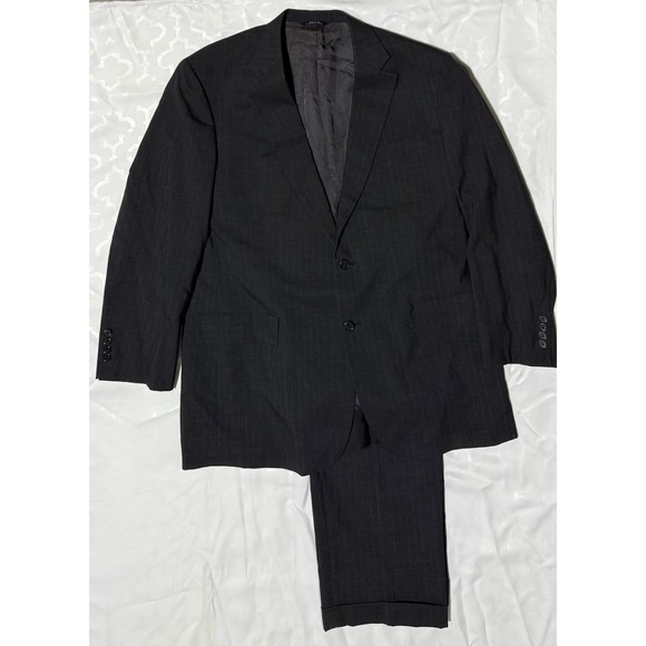 Brooks‎ Brothers BrooksEase 100% Wool Men's Suit Blazer 46L Pants 41x30 USA Gray - Picture 1 of 12